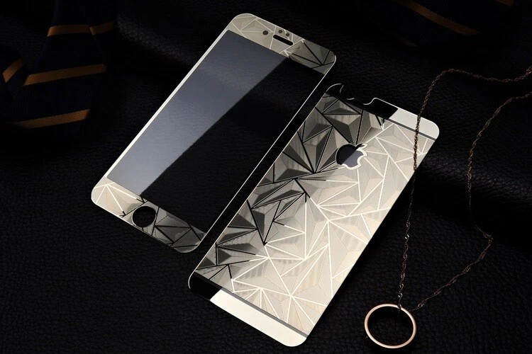 Protector de pantalla HD de vidrio templado cuerpo completo placa frontal y trasera iPhone 6s iPhone 6 Foto 3 de 4