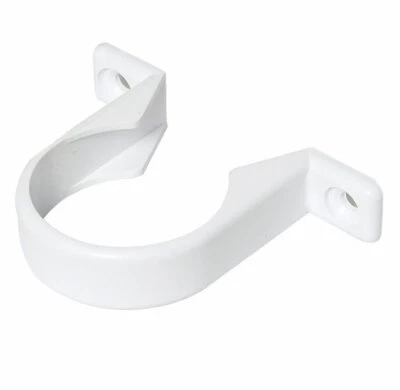FloPlast WHITE 32mm ( 36mm ) Waste Pipe Saddle Pipe Clip Bracket Support
