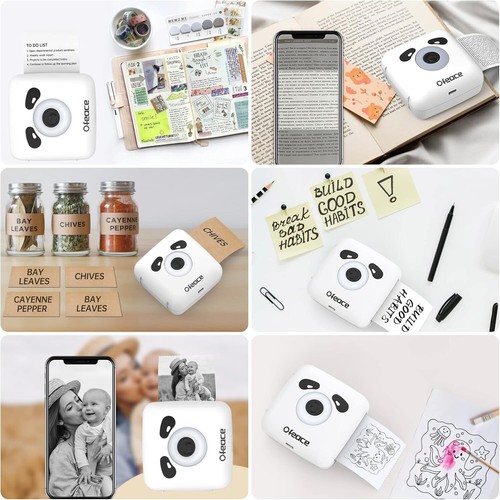 Mini Sticker Printer Maker Machine with Paper, 300DPI Thermal White - Picture 4 of 8