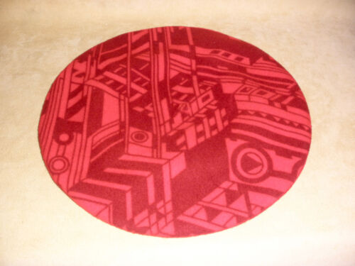 Bright Red Wool Beret w/ Art Deco Pattern Made in France by Normandy Beret - Picture 5 of 6
