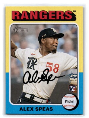 2024 Topps Heritage Alex Speas RC #274 Rangers