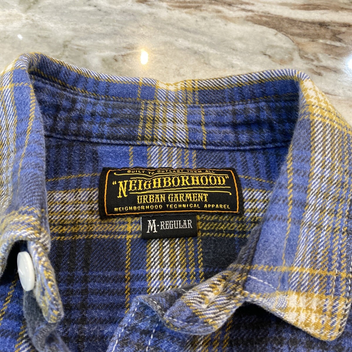 Neighborhood Logger Western Plaid Flannel Shirt SZ M MADE IN JAPAN