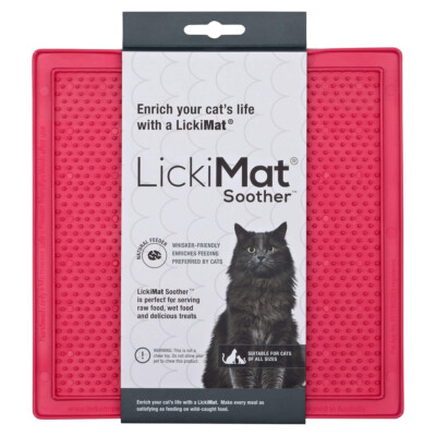 LickiMat Soother Cat pink 20x20 cm Futtermatte für Katzen geeignet