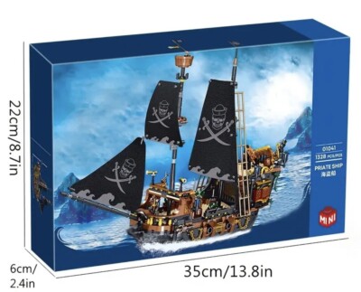 NIB ZHEGAO Pirate Ship Mini Building Blocks Model Kit 1328 PCS | eBay