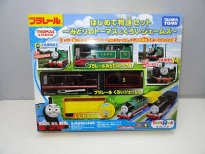 TOMY Green Thomas Adventure Begins Black James Plarail Toy Train Anime Figur