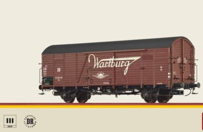 H0 DR Ep.3 Ged. Güterwagen Gltu 23 ''Wartburg'' - Brawa 50475 - NEU