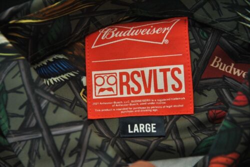 NWT Budweiser King of Quacks RSVLTS Shirt Beer Ducks L Large Kunuflex 5722S - Picture 3 of 3