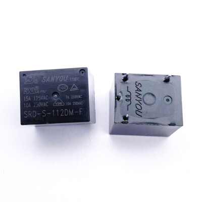 10Pcs SANYOU SRD-S-112DM-F Power Relay 4Pins 15A 125VAC