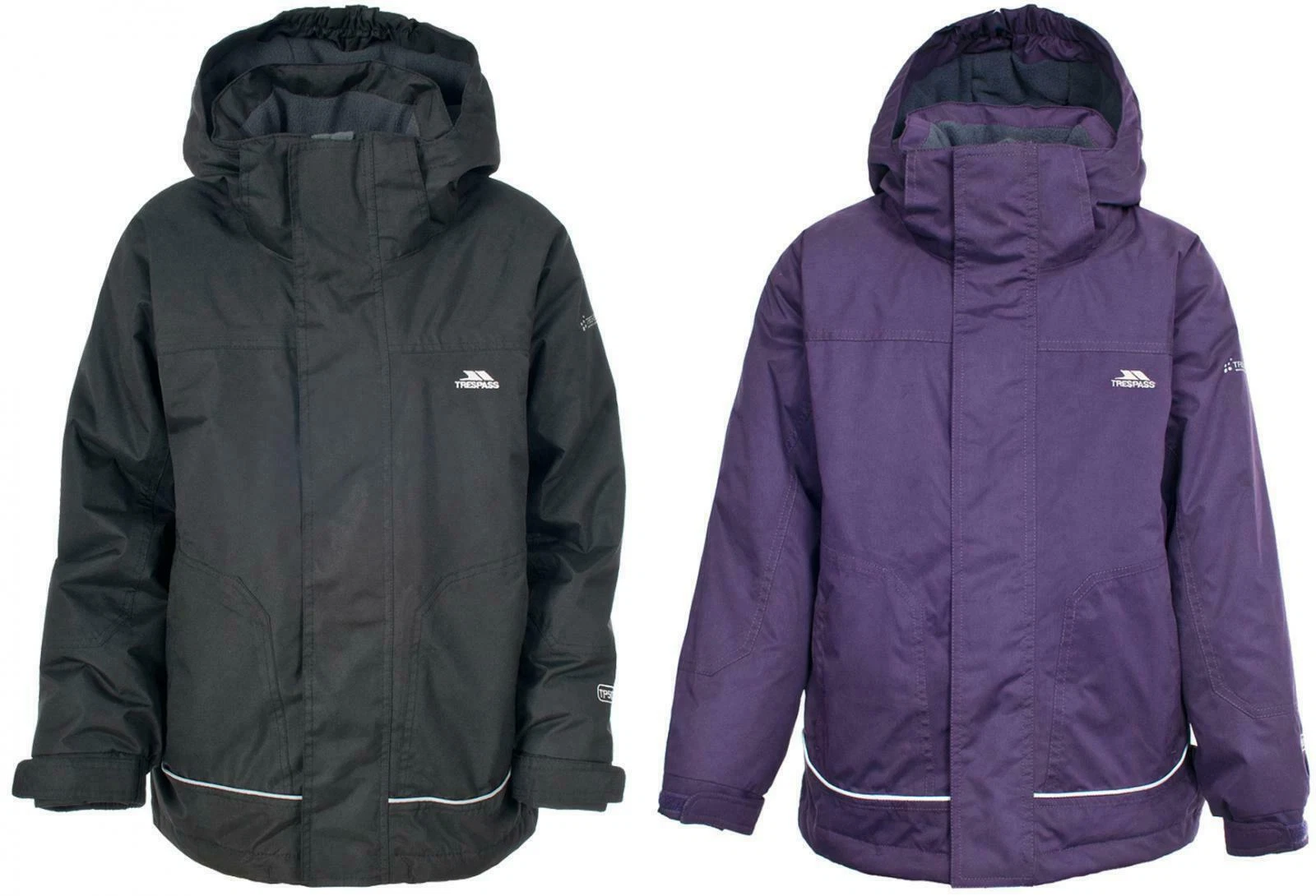 Trespass Cornell Unisex Waterproof Jacket - Kids Hooded School Raincoat