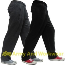 Mens Bodybuilders Gym Baggy Tracksuit Elasticated Jogging Fleece Bottoms Trouser