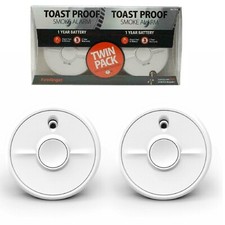 2 x Home Fire Alarm Smoke Detector  Fireangel Twin Pack with Batteries