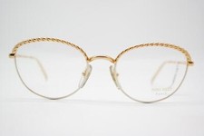 Vintage Glasses Nina Ricci NR 2013 Gold Oval Eyeglass Frame