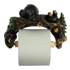 Rivers Edge Products Wall Mount Toilet Paper Holder Bathroom Decor, Cute Bear