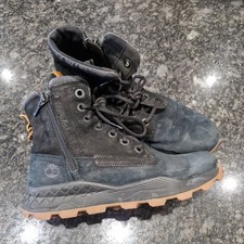 New Timberland Brooklyn Side Zip Winter Boot Black Nubuck Uk 8.5 Leather Hiking.