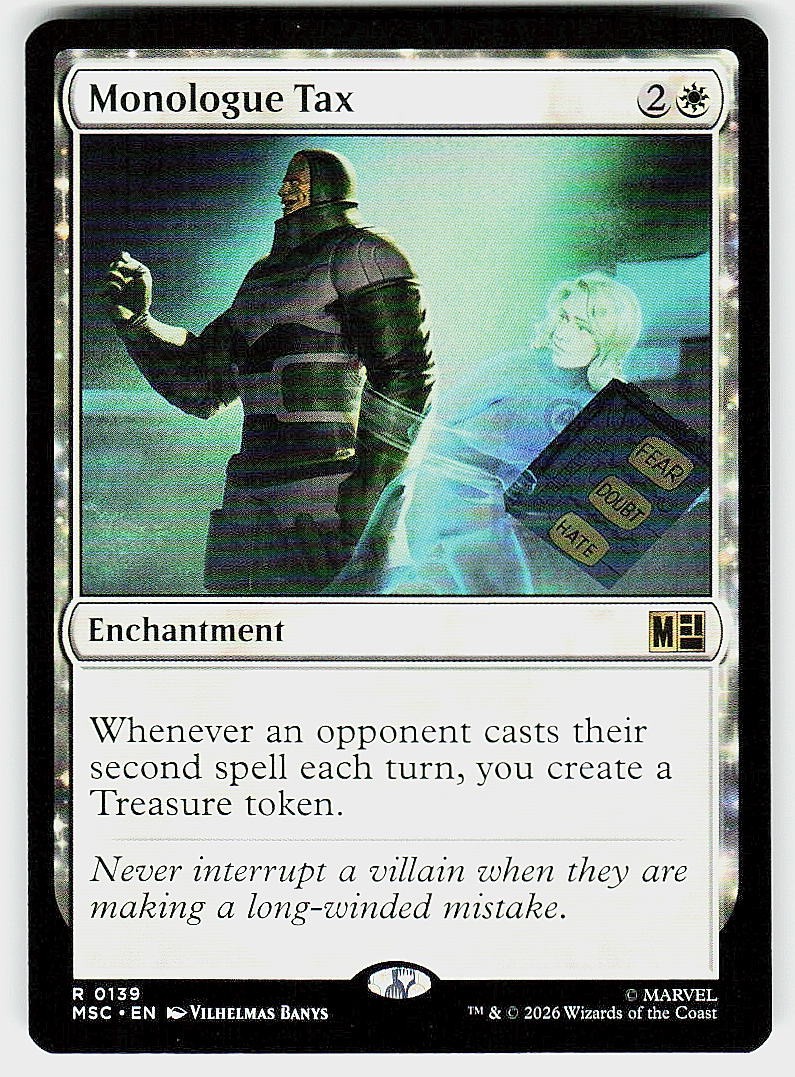 Monologue Tax R Commander: Marvel Super Heroes 139 NM
