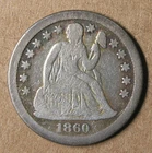10C 1860-S Liberty Seated Dime Fine Detail San Francisco Mint * AvenueCoin