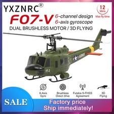 YUXIANG F07-V RC Helicopter UH-1 6CH 2.4G 6 axis Gyro 3D Brushless RTF Airplane