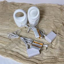 VTech Voice Baby Monitor Set Portable Volume Control with Power Adapters White