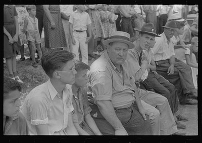 Photo:Ohio County Fair Spectators 1938 Ben Shahn Men Boys Audience