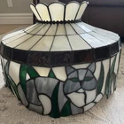 Vintage Cat Meyda Lighting Stained Glass Tiffany Style Hanging Swag Lampshade