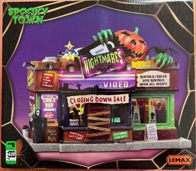 Lemax Spooky Town ''Nightmares Video'' Brand New- Lighted Village Building