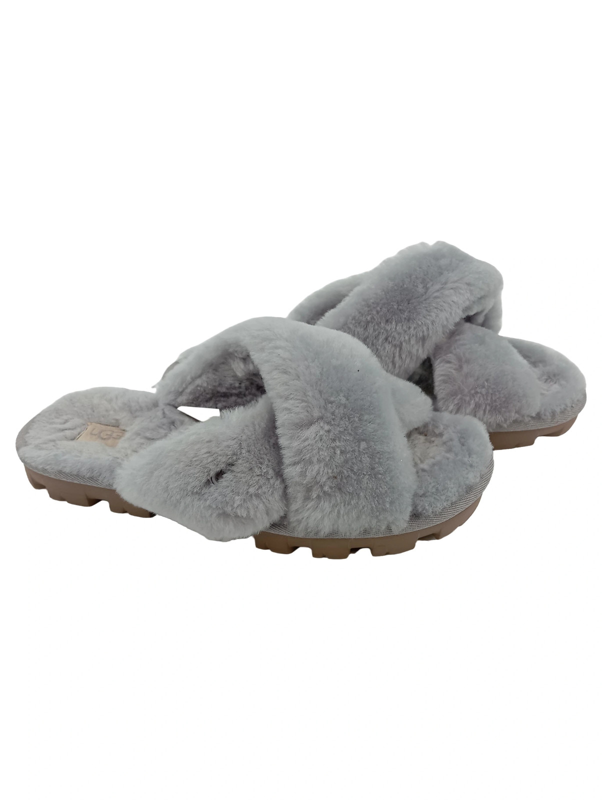 SAOLA UGG Australia Fluff Yeah ciabatte da donna grigie taglia 38 comode casual