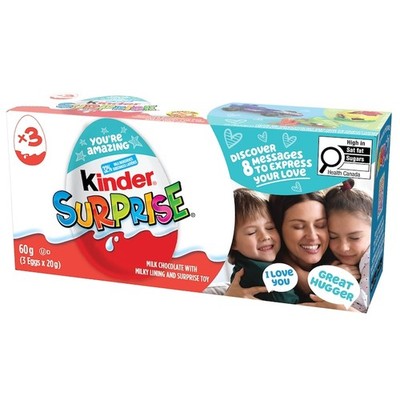 Kinder SURPRISE Milk Chocolate Eggs with Toys, Classic Edition, 3 Pack