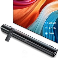 Soundbar For TV, 60W,  TV Speakers 2.1 ch