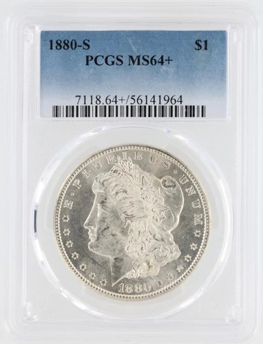 1880-S Morgan Silver Dollar PCGS MS64+ S$1 San Francisco Minted No Reserve
