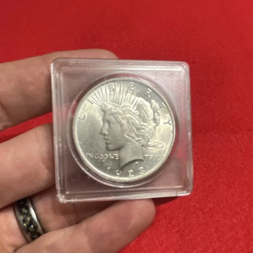 1923 Peace Dollar $1 90% Silver Coin Business Strike good shape