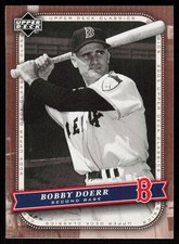 2005 Upper Deck Classics Bobby Doerr #12 BASEBALL CARD Boston Red Sox