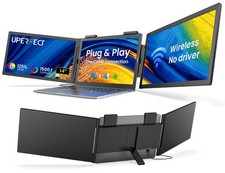 14'' Wireless Triple Portable Monitor Laptop Screen Extender One Cable Plug-Play