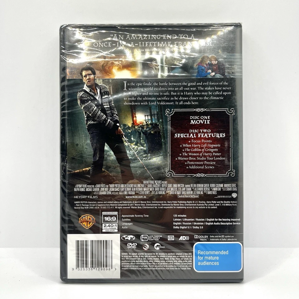 Harry Potter And The Deathly Hallows : Part 2, Two Discs Special ED, Region 4 - Image 2 of 4