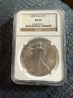 2002 American Silver Eagle Dollar Coin NGC Certified MS69 Brown Label