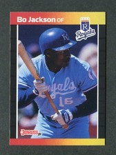 Bo Jackson Kansas City Royals MLB Baseball Card 1990 Donruss Rookie #208. rookie card picture