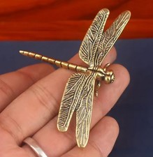 Libelle aus Messing Bronze großes Insekt Biotop Skulptur Deko 