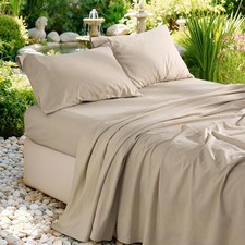 100 French Pure Linen Sheets Queen Size, Breathable, Soft and Durable Pure