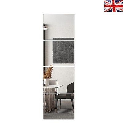 Rahmenlose Wandspiegelfliesen in voller Länge - 14 Zoll x 12 Zoll - 4 Stück für elegante Räume