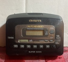 VTG AIWA Tape/Radio Player HS-TX456 4.5  X 3.5  Wlkmn Light  s On but Not Tested
