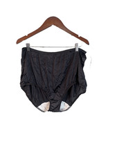 NWT Shadow Line Black Nylon Brief Sissy Granny Panty Vintage Underwear Plus 4X