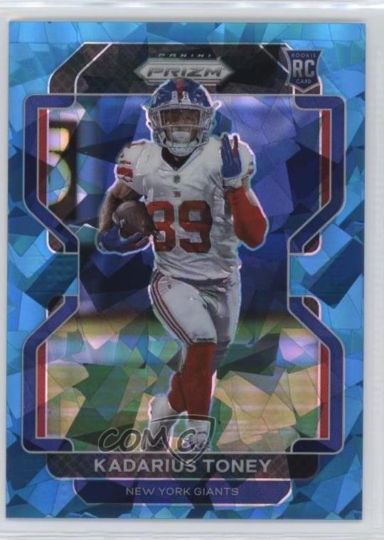 2021 Panini Prizm Rookie Blue Ice Prizm 50/99 Kadarius Toney #342 0a3