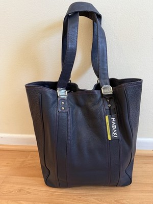 HADAKI Leather Navy City Tote *New with tags
