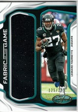 2019 PANINI CERTIFIED LEONARD FOURNETTE GAME USED JERSEY CARD SP 125/299 JAGUARS