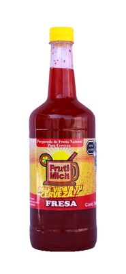 2 Pack Frutimich Jarabe Sabor Fresa Para Bebidas  1 Litro Cada Una