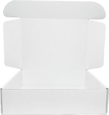 Small White Corrugated Cardboard Shipping Boxes 12x9x3 Inches Mailers