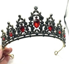 Rhinestone Crown Tiara Queen Headband Women  s Hair Accessories Bridal Party