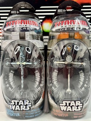 Star Wars 2006/2007 Titanium Series Diecast B-WING STARFIGHTER x2 Galoob