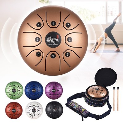 5.5 Inch Mini 8-Tone Steel Tongue Drum C Key Percussion Instrument Handpan DXDC