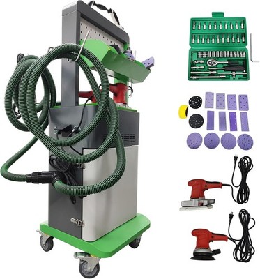 50L 220V Electric Two Sanders with Workbench 2000W Dust Free Sanding Machine