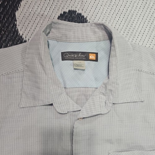 Quicksilver Waterman Hemd Herren Medium Hawaii Knopfleiste grau grau - Bild 4 von 7